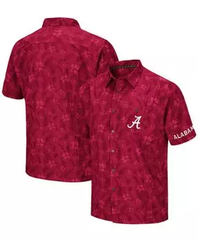 Мужская рубашка crimson alabama crimson tide molokai camp на пуговицах Colosseum