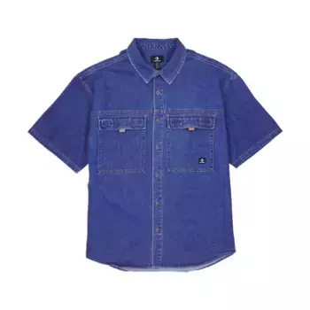 Мужская рубашка Denim Short-Sleeve Button-Up Converse, синий
