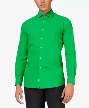 Мужская рубашка - длинный рукав Magic Mint Dress Shirt - пастельный мятно-зеленый - формальная одежда OppoSuits