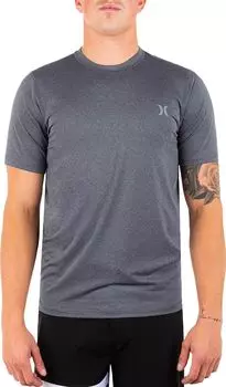 Мужская рубашка для серфинга Hurley Icon Heather с короткими рукавами, черный