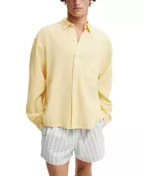 Мужская рубашка Eli с длинным рукавом COTTON ON, желтый