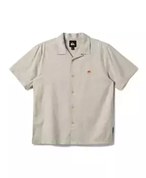 Мужская рубашка Flecky Island из ткани в рубчик Quiksilver, серебряный