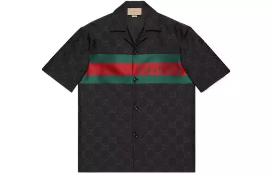 Рубашка мужская Gucci Jacquard, черный