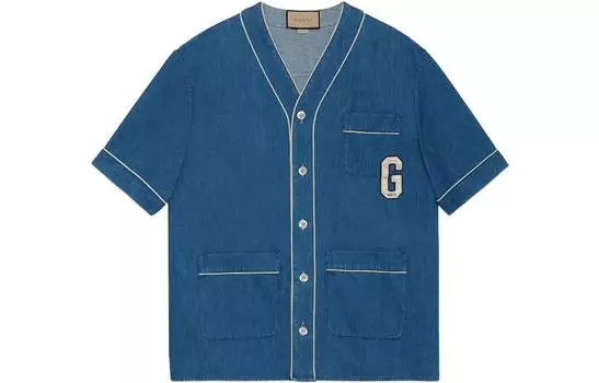 Мужская рубашка Gucci, синий