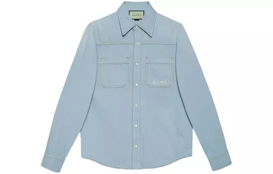 Мужская рубашка Gucci, синий