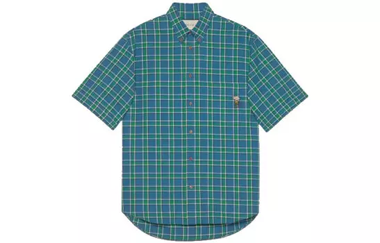 Мужская рубашка GUCCI, цвет Blue