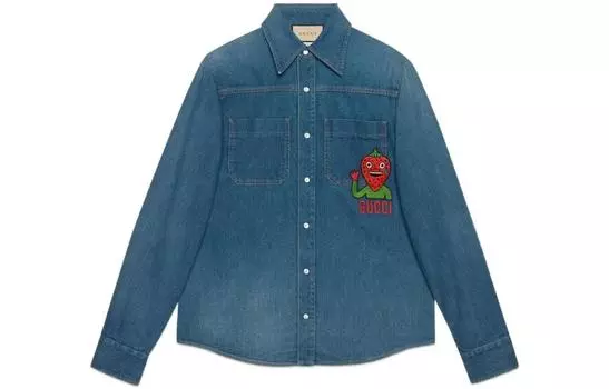 Мужская рубашка Gucci, синий