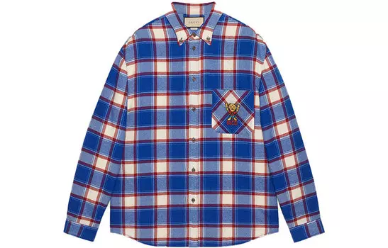 Мужская рубашка Gucci, синий