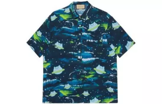 Мужская рубашка Gucci, синий