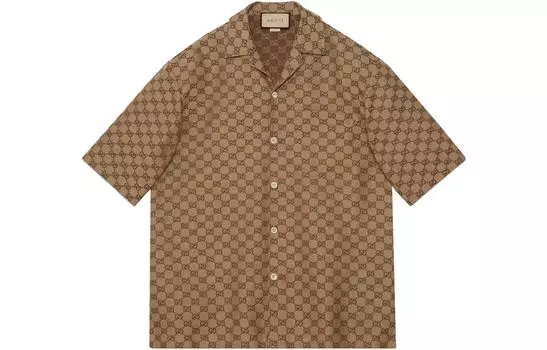 Рубашка мужская Gucci Lido, коричневый