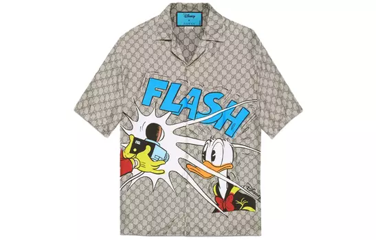 Рубашка мужская Gucci x Disney Donald Duck, бежевый