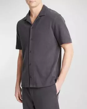 Мужская рубашка из эластичного букле Camp Vince, цвет Soft Black