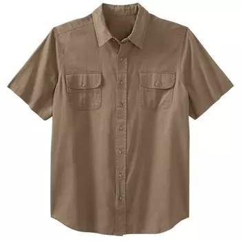 Мужская рубашка из денима и твила с короткими рукавами Boulder Creek Kingsize Big & Tall, цвет Dark Khaki