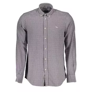 Мужская рубашка из фиолетового хлопка Harmont & Blaine