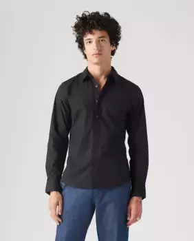 Мужская рубашка из хлопка, облегающего кроя Levi's, черный