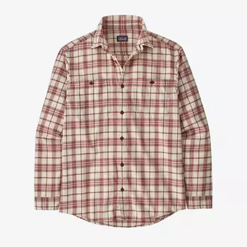 Мужская рубашка из хлопка пима с длинными рукавами Patagonia, красный