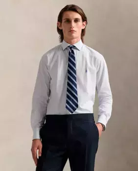 Мужская рубашка из хлопка, прямого кроя Polo Ralph Lauren, белый