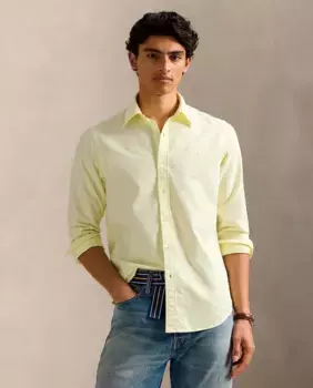Мужская рубашка из хлопка, прямого кроя Polo Ralph Lauren, жёлтый