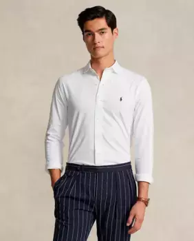 Мужская рубашка из хлопка, прямого кроя Polo Ralph Lauren, белый