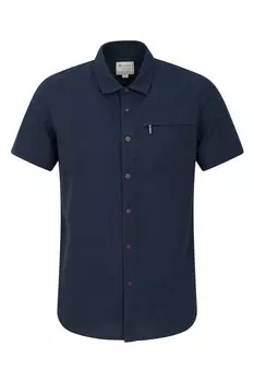 Мужская рубашка из хлопка с текстурой кокосового ореха Mountain Warehouse, синий