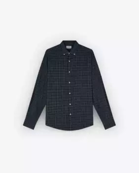 Мужская рубашка из хлопка в клетку Scalpers, темно-синий