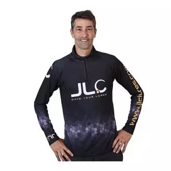 Мужская рубашка из лайкры для технической рыбалки JLC, черная с длинным рукавом