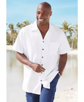 Мужская рубашка из марли Camp Shirt KingSize, белый