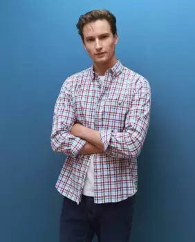 Мужская рубашка из матовой ткани Dustin, синий