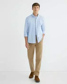 Мужская рубашка из обычного хлопка North Sails, светло-синий