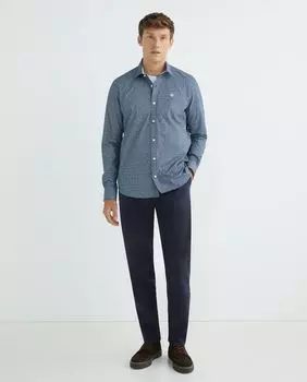 Мужская рубашка из обычного поплина в стиле фэнтези North Sails, синий