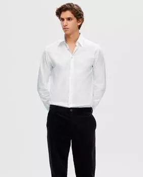 Мужская рубашка из органического хлопка Selected, белый