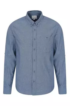 Мужская рубашка из органического шамбре из коряги Mountain Warehouse, синий