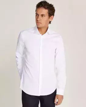 Мужская рубашка из поплина Calvin Klein, белый