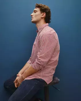 Мужская рубашка из поплина Dustin, бордовый