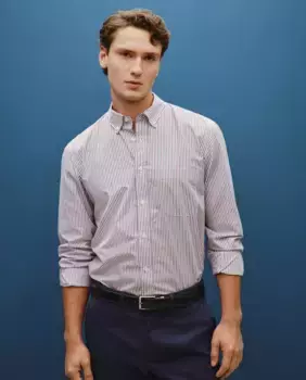 Мужская рубашка из поплина Dustin, бордовый