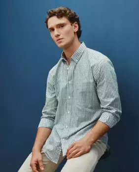 Мужская рубашка из поплина Dustin, цвет Musgo