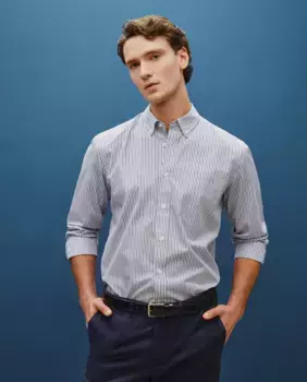 Мужская рубашка из поплина Dustin, темно-синий