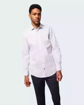 Мужская рубашка из поплина с микропринтом Pierre Cardin, светло-голубой