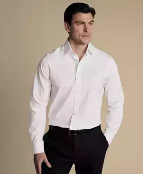 Мужская рубашка из поплина Slim-Fit Charles Tyrwhitt, белый