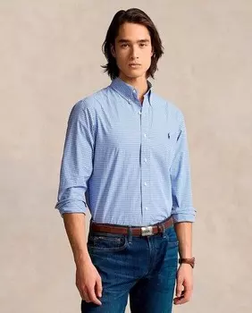 Мужская рубашка из поплина стандартного кроя Polo Ralph Lauren, светло-синий