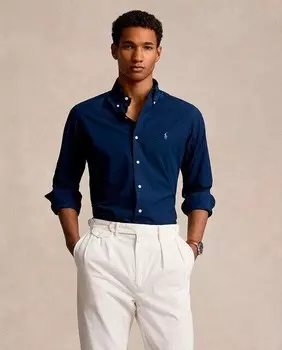 Мужская рубашка из поплина стандартного кроя Polo Ralph Lauren, темно-синий