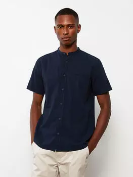 Мужская рубашка из поплина стандартной посадки с короткими рукавами LCW Casual