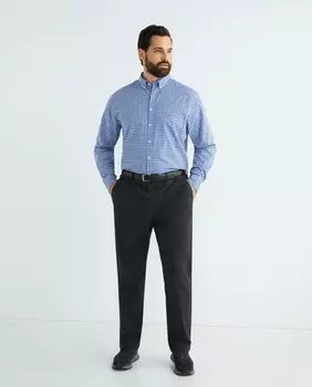 Мужская рубашка из поплина в клетку классического кроя больших размеров Gant, синий