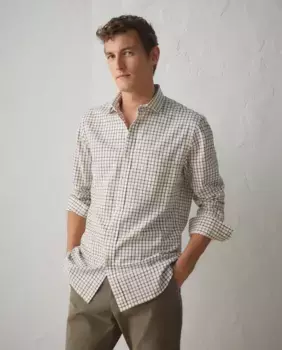 Мужская рубашка из саржевого хлопка с длинными рукавами Lloyd's, оранжевый