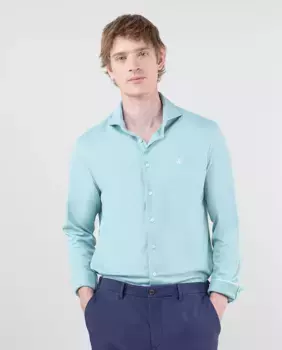 Мужская рубашка из ткани сепия El Ganso, зеленый