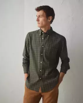 Мужская рубашка из твила с длинными рукавами Lloyd's, цвет Kaki