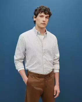 Мужская рубашка из твила в клетку Dustin, синий