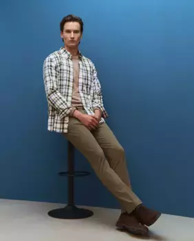 Мужская рубашка из ворсовой ткани Dustin, зеленый