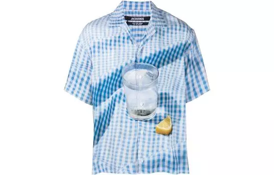 Рубашка мужская Jacquemus в клетку, синий