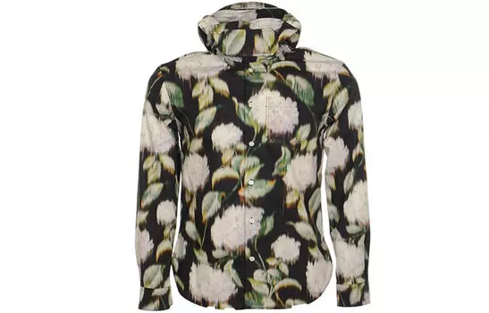 Рубашка мужская Kenzo с цветочным принтом, черный